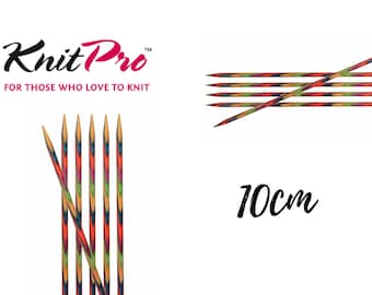 KnitPro Symfonie ダブルポイント針 10 cm、2 mm-4 mm (5 個セット)