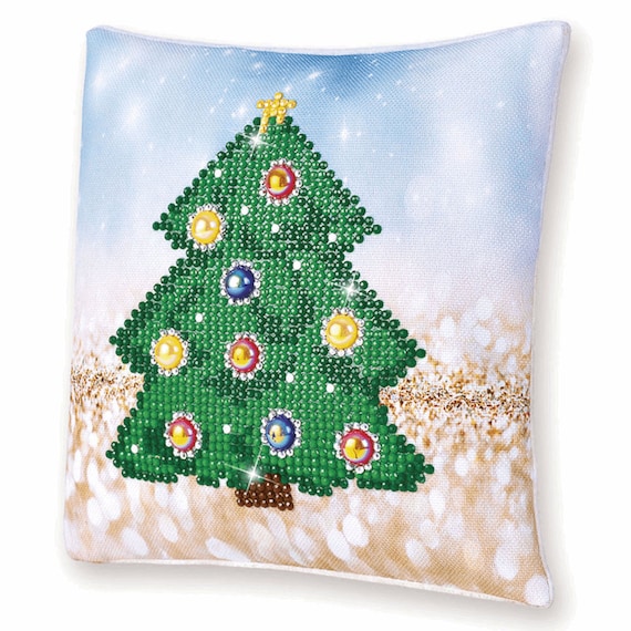 Diamond Dotz Christmas Tree Mini Pillow Diamond Painting Kit