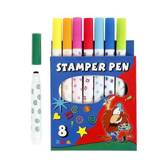 Faber Castell Stamp Markers Double Sided Colour Pen Children Stamper PK 6  10 