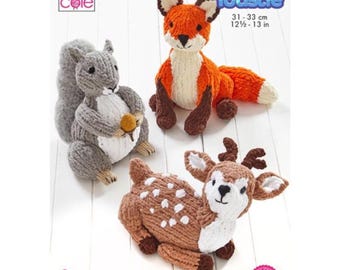 King Cole-patroon Woodland Wildlife gebreid in Toastie 9212
