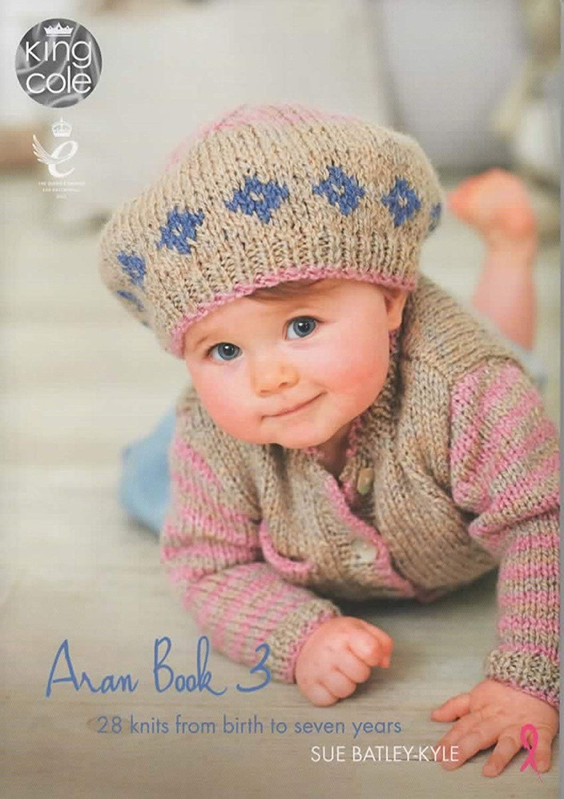 King Cole Baby Aran Knitting Patterns Book 3 28 Items Etsy UK