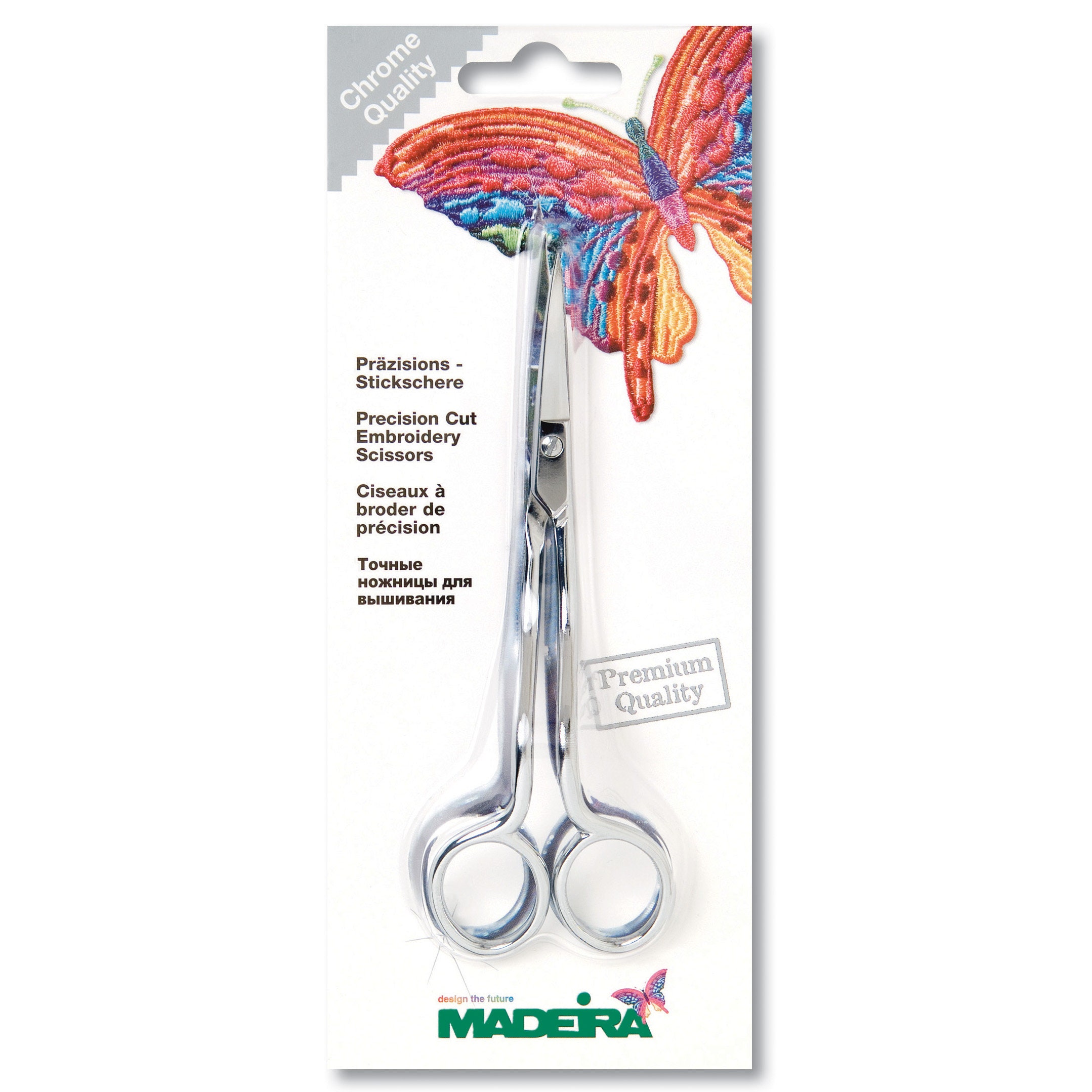 Famore Fine Point Double Curved Machine Embroidery Scissors 4.5in