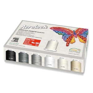 Madeira Box - Aerolock - No.180 24 x 2,000m Miniking Spools Overlock Extra Fine