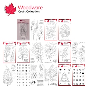 Woodware Clear Singles Bubble Bloom 4" x 6" stempel - kaarten maken, scrapbooking