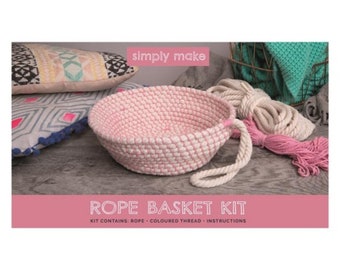 Simply Make - Rope Basket Kit DIY Adults Sewing Gift Decoration Bowl
