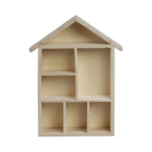 Creativ Shelving System, 1 pc Craft Decoupage House Wood Craft Compartments