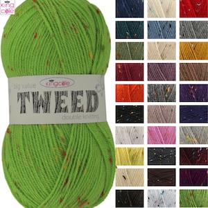 King Cole Big Wert Tweed DK 100g Strickwolle Garn Acryl Häkeln Handwerk