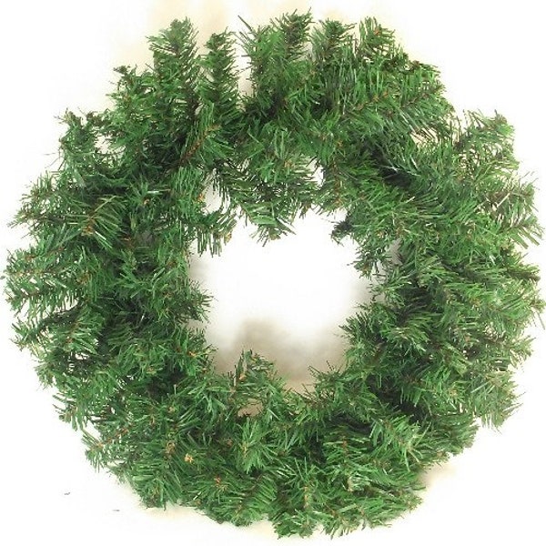 Plain Artificial Green Spruce Wreath Ring 45cm with 140 Tip Christmas Door Decor Xmas Decorations