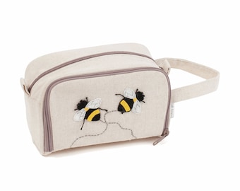 HobbyGift Crochet Bag - Zipped - Bee - Crochet Crafts Storage