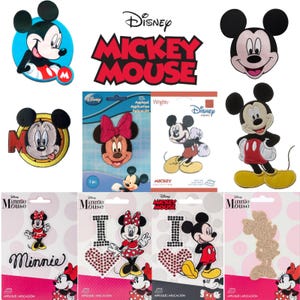 Officiella Disney Musse Pigg Minnie Kalle Anka Applikationsmotiv Tygmärken Strykbara