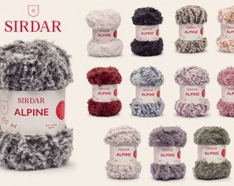 Sirdar Alpine Luxe Fur Effect 50g Lana - Filato per maglieria soffice e super spesso