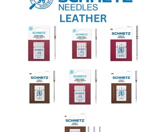 Leather Schmetz Sewing Machine Needles - Leather, Twin, Triple, Craft, Sewing, Quilting Knitting, Embroidery, Detailed Work