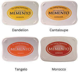 Tsukineko Memento Cantaloupe Dye Inker - 1/2 Oz Fade-Resistant Water-Based Ink For Crafting