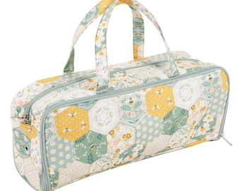 HobbyGift Knitting Bag with Pin Case: Patchwork Bee - Storage - Knitting Sewing