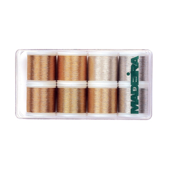 Madeira Gift Box - Metallic - Heavy Metal - 8 x 200m - Spools - Threads - 8014 - Craft, Sewing, Quilting Knitting, Embroidery, Detailed Work