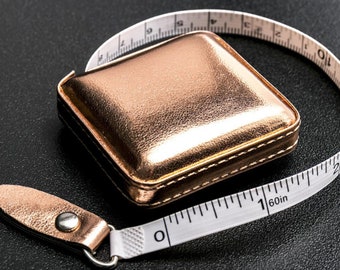 Rose Gold Retractable Tape Measure in PU Fabric Case - 150cm - Gift Stocking