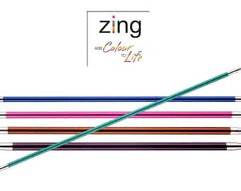 KnitPro Zing Double Aiguilles à tricoter pointue SDPNS 15cm (Packs de 5) 15cm Toutes tailles 2mm - 8mm