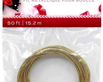 Bowdabra Bow Maker Wire 50ft/15.2 Metres Gold or Silver Christmas