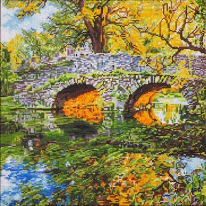 Diamond Dotz - Diamond Painting Kit - Country Bridge - Landscape - Gifts - Craft