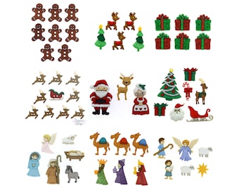 Dress It up Novelty 3D button Embellishments crafting and sewing xmas Collection