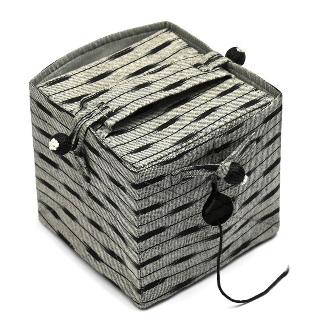 Lantern Moon Wool Holder Knit Out Box: Ikat Yarn Cube Keyhole Portable ...