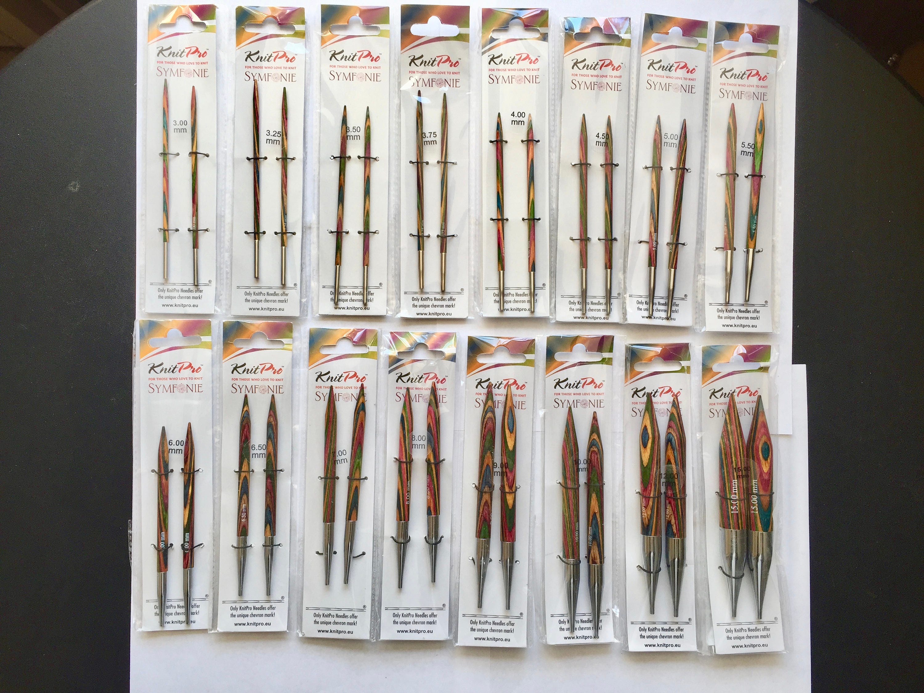 KnitPro Symfonie Interchangeable Needle Tips Wood Standard Length 3mm…