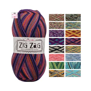 King Cole Zigzag, 4-laags - 100 g - Superwash/nylongaren, wol, breien, haken