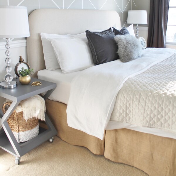 Burlap Bed Skirt Etsy