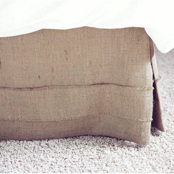 Burlap Bed Skirt Etsy