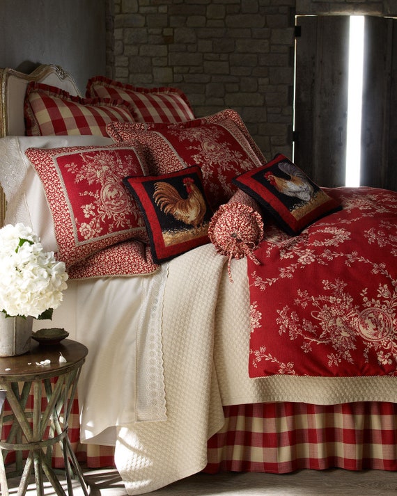 Buffalo Check Bed Skirt 60''x80'' Red 