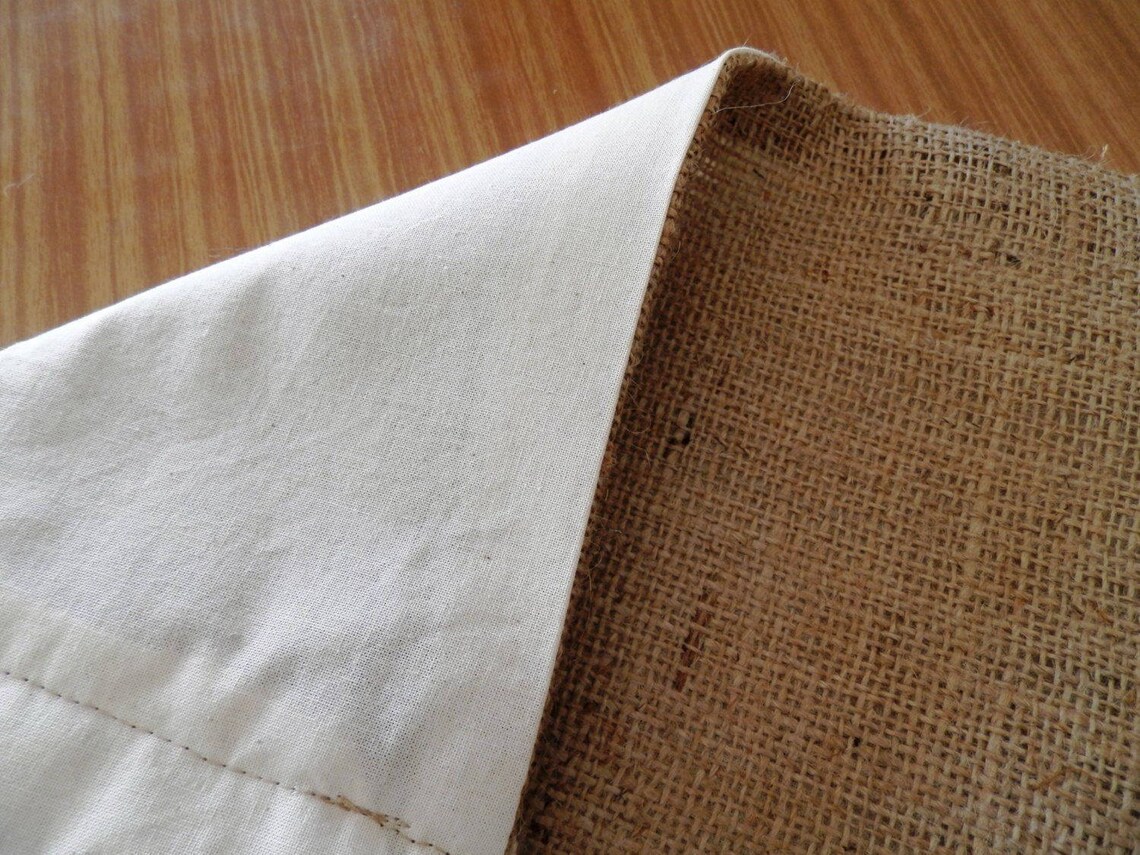 Burlap Placemats With Lined Set of 6 Natural Color Placemats Etsy