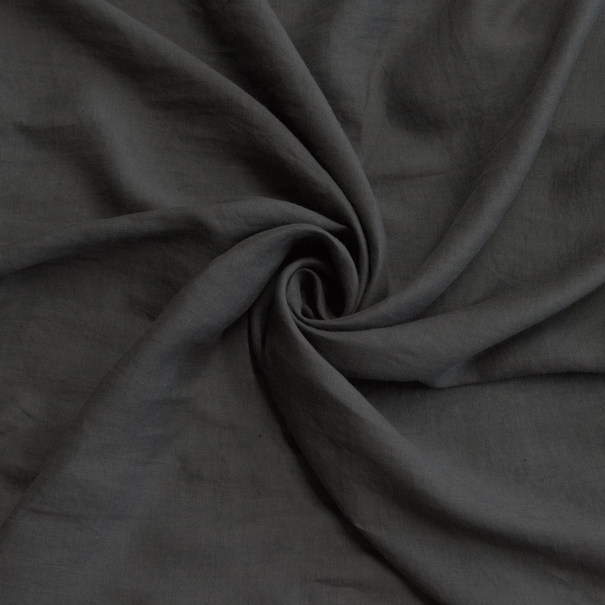 Linen Curtain. Dark grey Tab Top linen curtain 52'' . | Etsy