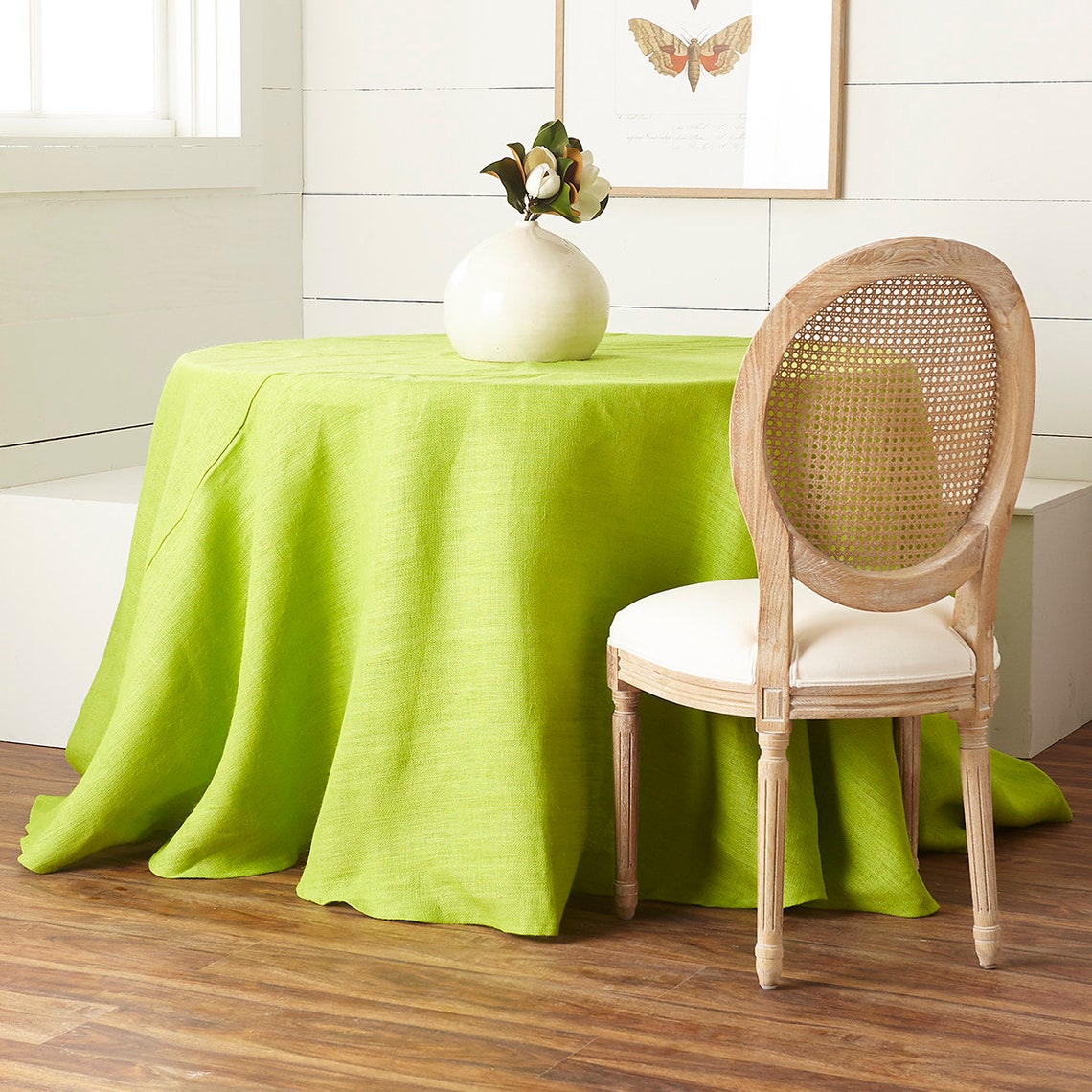 Burlap Tablecloth Light Green Tablecloth available Size Etsy