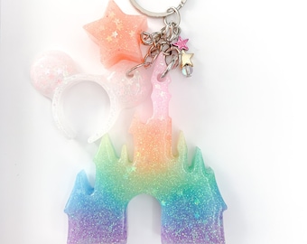 Magical Castle Keychain with Mouse Ear