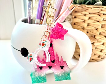 Magical Castle Keychain with Mouse Ear