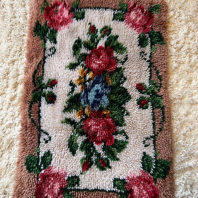 Vintage Latch Hook Rug - Etsy