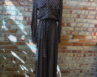 1975 Diane Von Furstenberg Soft T-Shirt Feel Jersey Printed Jumpsuit