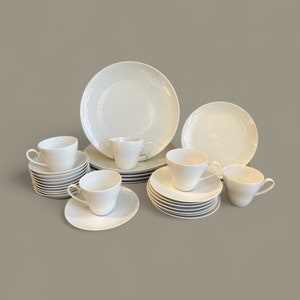 Vintage Mid Century Modern 1950s / 1960s ROSENTHAL Studio Line Bjorn Wiinblad White Romance White Fine China