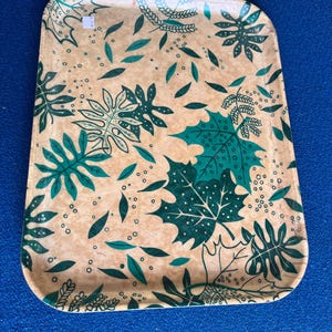 Vintage Mid Century Camtray Cambro manufactring co Huntington Beach Atomic Leaves fibre de verre
