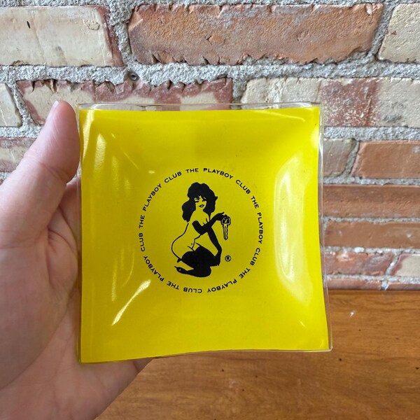 Rare Playboy Club Yellow Ashtray Yellow