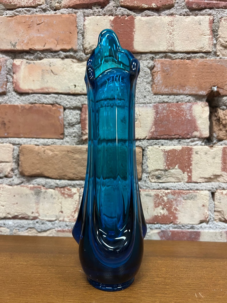 Vintage Viking Epic Drape Swung Vase Blue Etsy