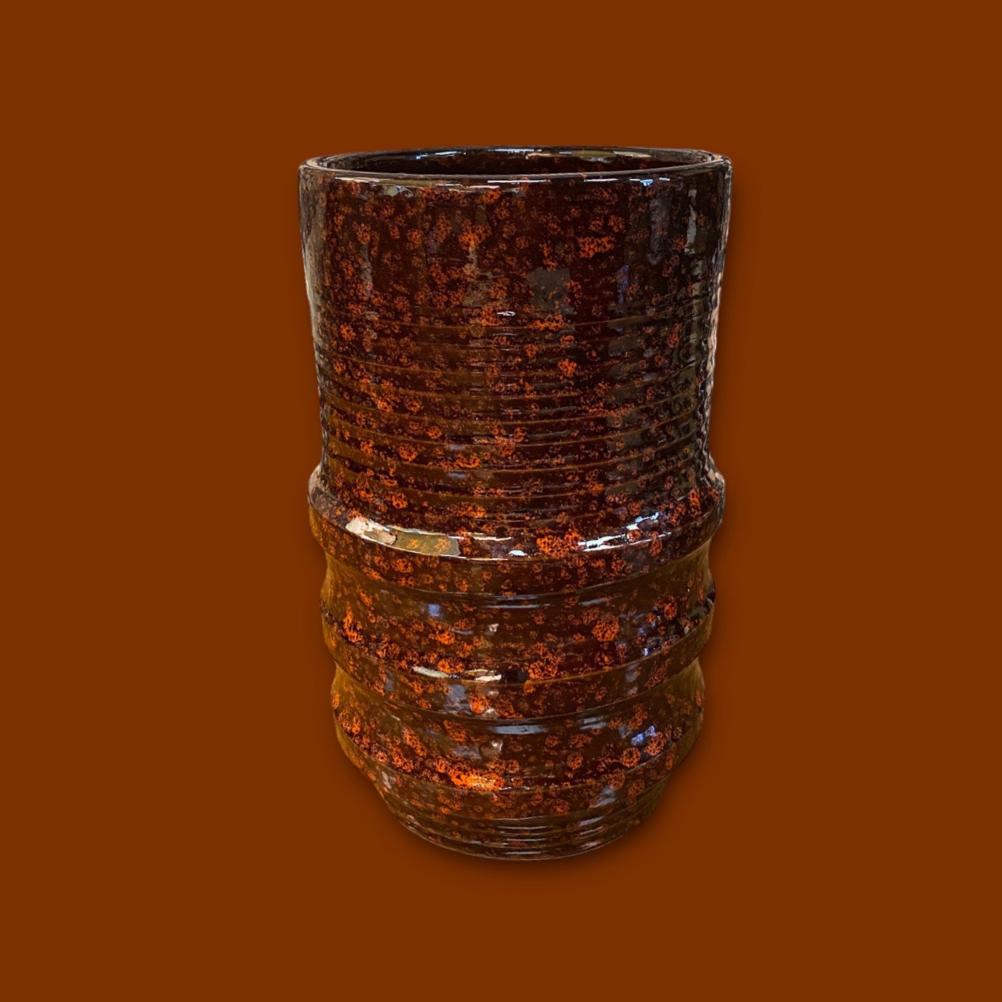 Mid Century Italian Pottery Vase Brown Orange Terra Cotta Planter - Etsy