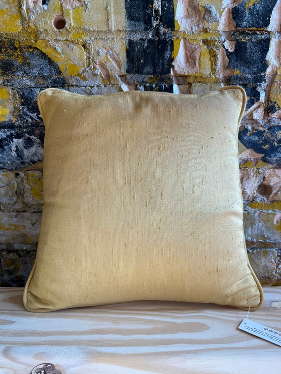Gold silk pillows sale