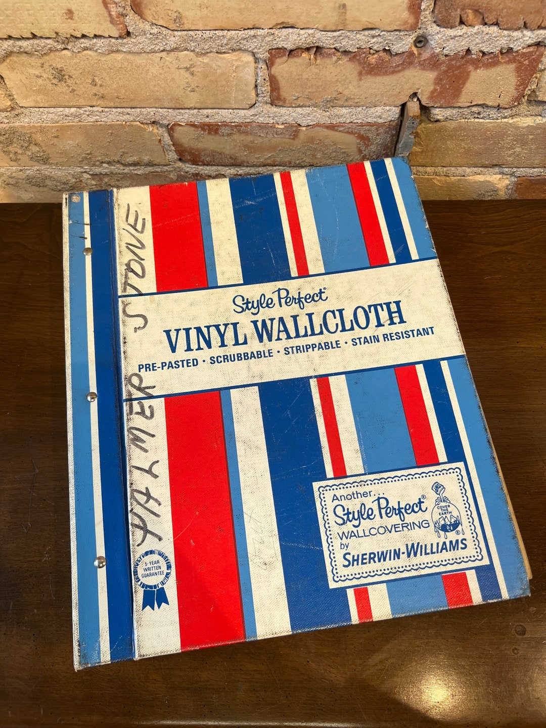 Vintage Wallpaper Sample Book by Style Perfect Flocked Etsy