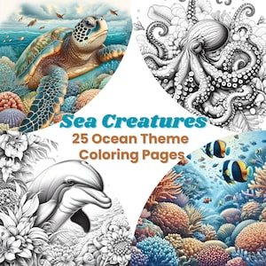 Sea Creature - 25 Ocean Theme Coloring Pages