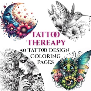 Tattoo Therapy: 50 disegni audaci e bellissimi da colorare