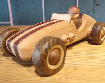 Wood Retro Racing car