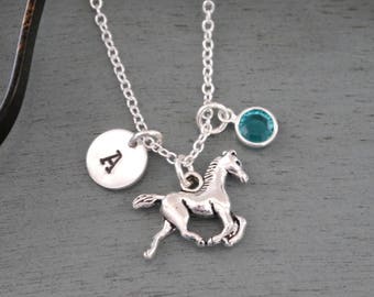 horse jewelry sister gift birthday gift collier cheval Horse necklace custom keychain personalized Friend gift equestrian Gift