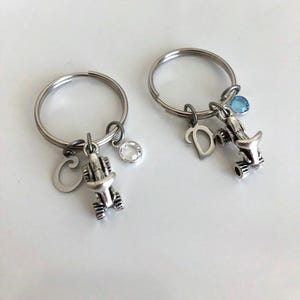 ATV Keychain, Personalized ATV Keychain, Silver, Quad Keychain, Quad Gifts, Four Wheeling, 4 Wheeler Gifts, Personalized, Custom Letter