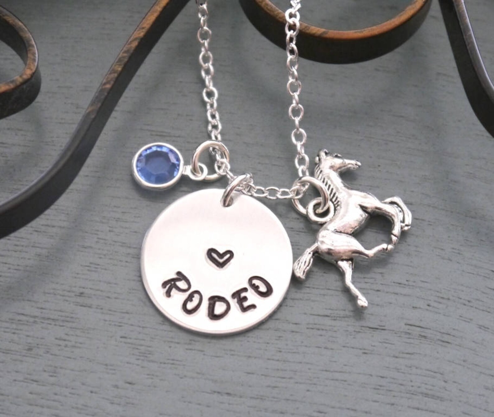 Personalized Horse Necklace Horse Necklace Horse Name Etsy